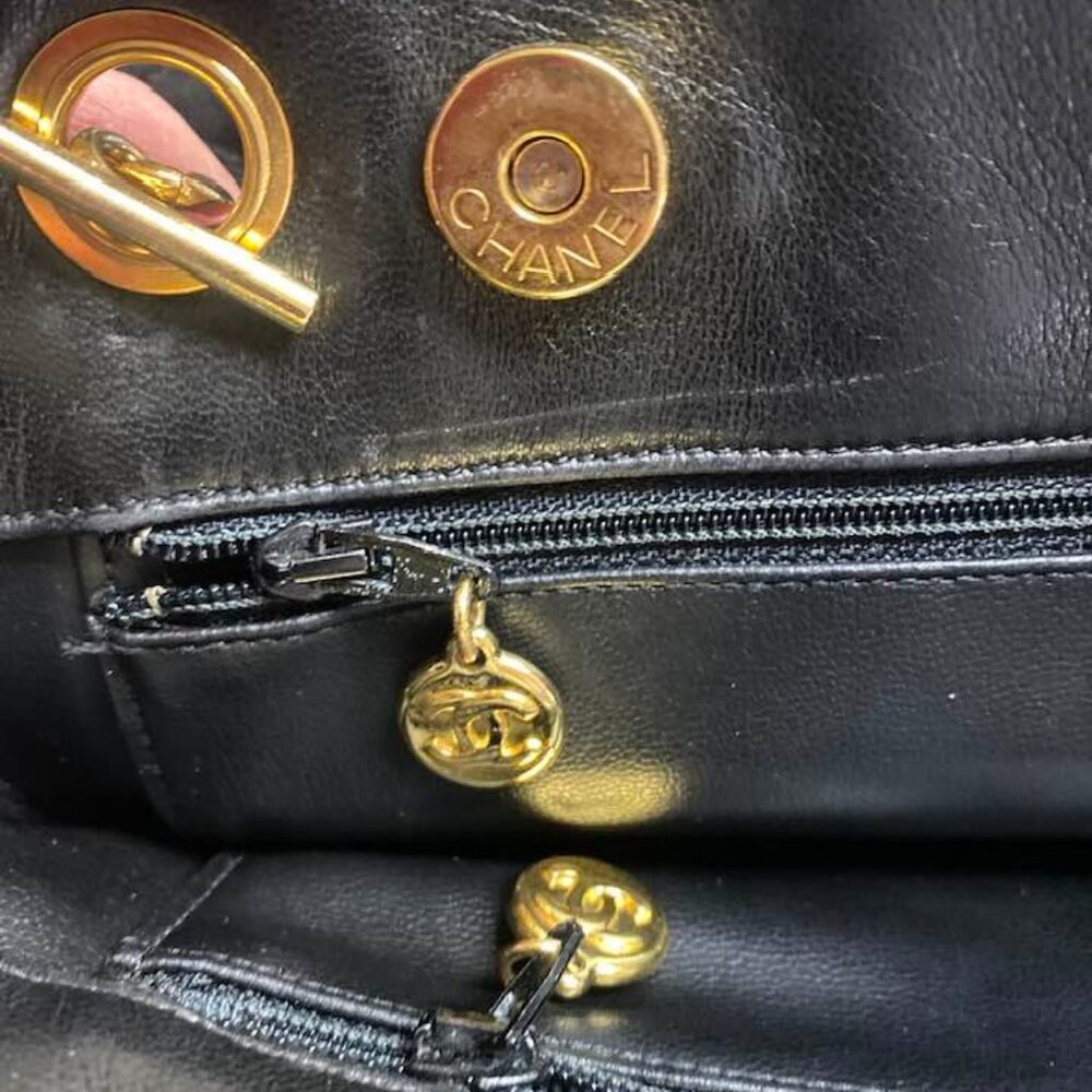 EXCELLENT CONDITION! VINTAGE CHANEL TIMELESS LAMBSKIN LEATHER LARGE TOTE - Picture 2 of 15